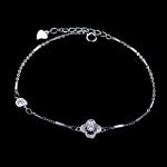 Elegant 925 Silver Tennis Bracelet / Cubic Zirconia Wedding Necklace