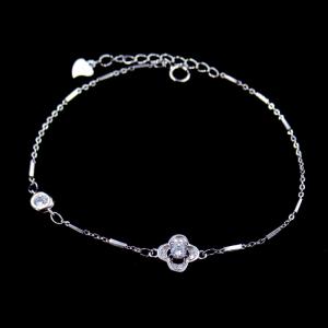 Quality Elegant 925 Silver Tennis Bracelet / Cubic Zirconia Wedding Necklace wholesale