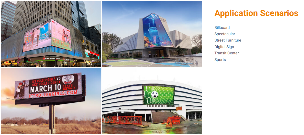 Full Color Outdoor LED Display Board Seamless Splicing LED Factory Display with Naked Eye 3D