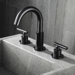 8In Widespread Bathroom Sink Faucet Matte Black Centerset Faucet