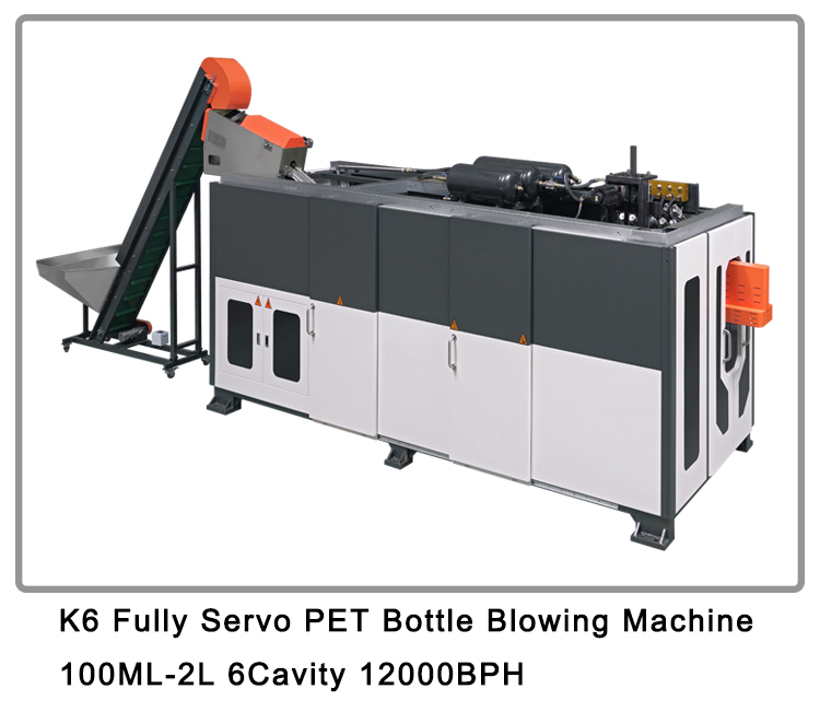 Fully Auto 6 Cavity PET Bottle Blowing Machine 49kw 6kg/Cm2