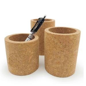 Quality H. 10cm Cork Pen Pot Holder Office Stationery Lightweight Desk Tidy wholesale