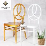 Hall Fashion Part Iron Frame Gold Chiavari Chairs Wedding OEM