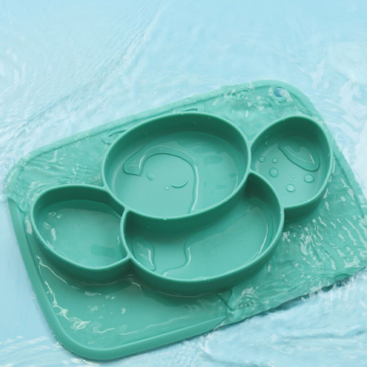 Customized Bee Shape Bpa Free Baby Feeding Plate Set With Spoon And Fork