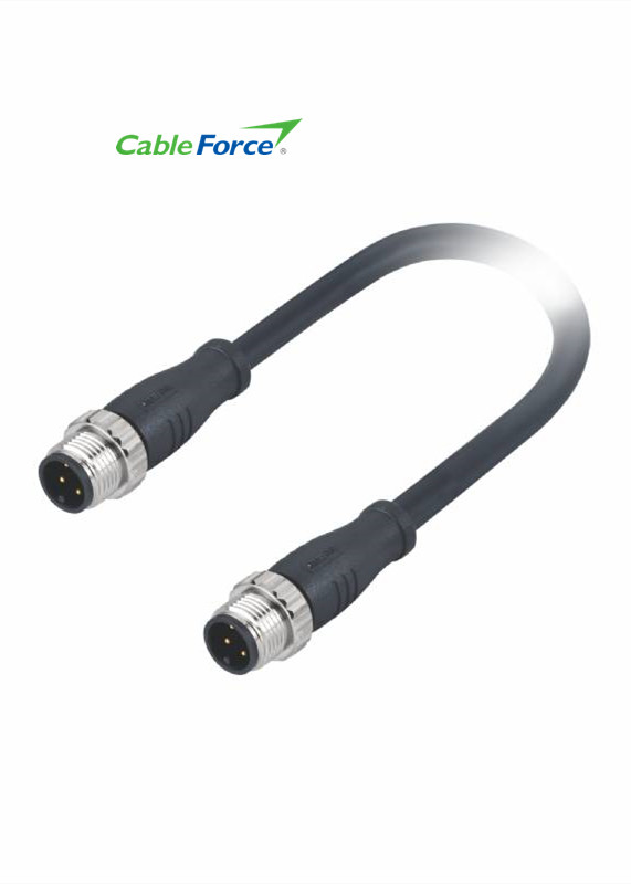 Single Wires M12 Male Connector Panel Mount A Code 3Pin IP67 Waterproof AGW22