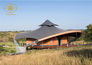Quality Double Split Top Cover Luxury Resort Tents Gray Yellow Lightweight PVDF Material wholesale