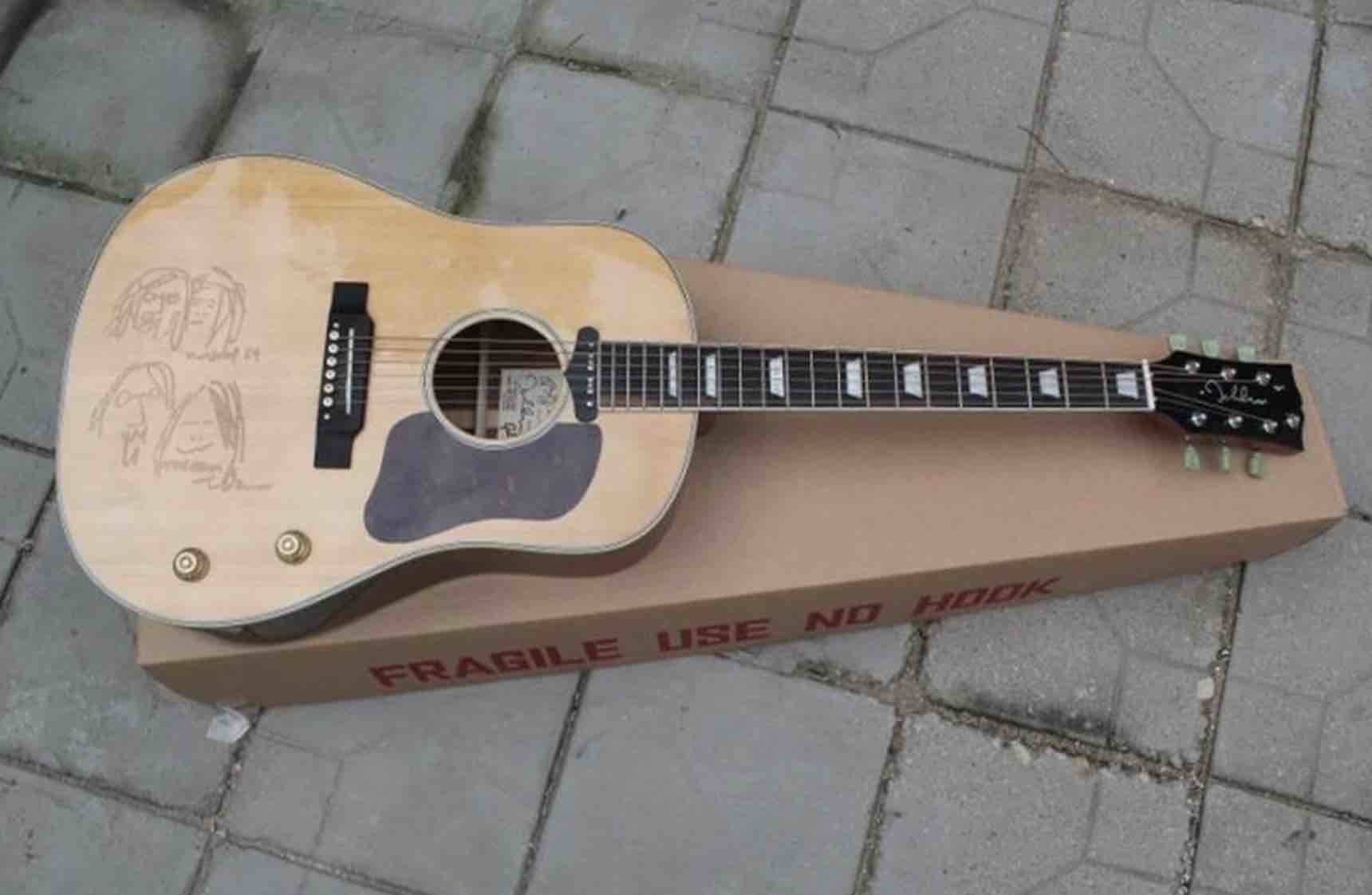Custom Grand 70th Anniversary John Lennon Museum Model J160E Acoustic Guitar