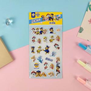 Quality Patrol Cute 3D Cartoon Stickers PVC Foam Leather Puffy Sticker Sheet wholesale