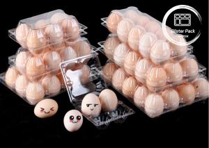 Quality 12 Hole Transparent Plastic Durable Egg Blister Tray Cartons for Secure Packaging wholesale