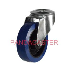 Quality Bolt Hole Swivel Industrial Style Caster Wheels 125mm 5 Inch Blue wholesale