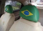 European Style Car Seat Headrest Covers Personalized For Soccer Fans