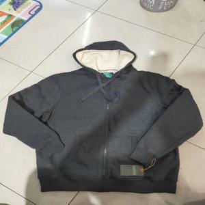 Quality Winter Charcoal Color Mens Sharpa Hoodies Thick Warm Fleece Lined Hooded Coat wholesale