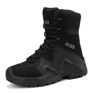 Quality Mens Tactical Work Boots Black Yellow Hiking Camping Boots wholesale