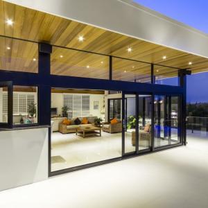 Quality House Large Aluminium Sliding Stacking Doors Cool Summer Anodizing wholesale