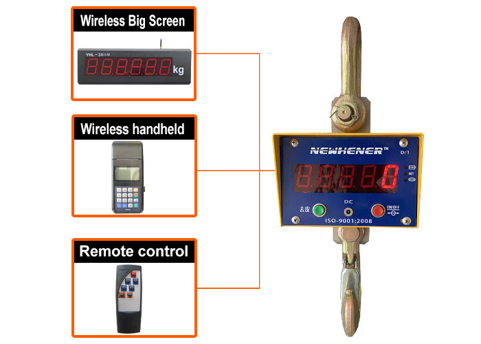 Aluminum Alloy Electronic Crane Scale Hanging Black Orange 300Kg 100Kg 1000Kg 1T