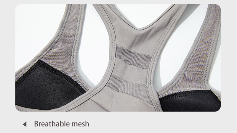 Shockproof Plus Cup Sports Bra Womens Fixed Breast Pad With Shoulder Strap
