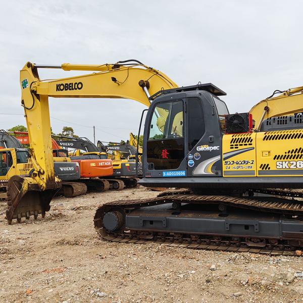 26Ton Track Second Hand Kobelco Excavators Sk260 2000rpm Cylinder Digger