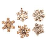 Scrapbooks Painting Snowflake Pattern Handmade Wooden Crafts
