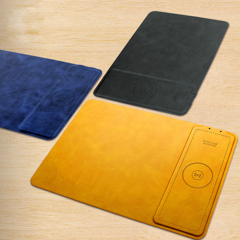 MOUSE PAD WIRELESS CHARGER 10w universal compatible Leather fast qi wireless charging charger mouse pad for Apple iPhone