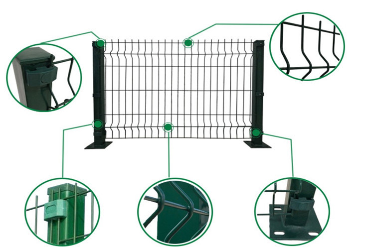 3D Welded Mesh Fencing Hot Dipped Galvanized RAL Color Customized