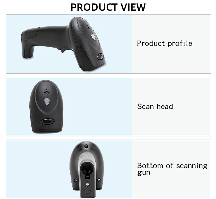 ZP6800 1D Laser Black Wired USB Handheld Barcode Scanner with CMOS Scan Element Type