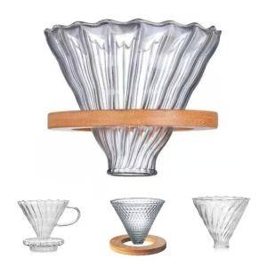 Quality Heat Resistant Glass Coffee Dripper Cup Sustainable for Travel Office or Cafe Metal Type wholesale