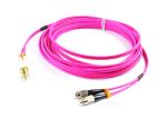 OM4 Fiber Optic Patch Cord 50 / 125 LSZH Jacket 3.0mm Purple For Test Equipment
