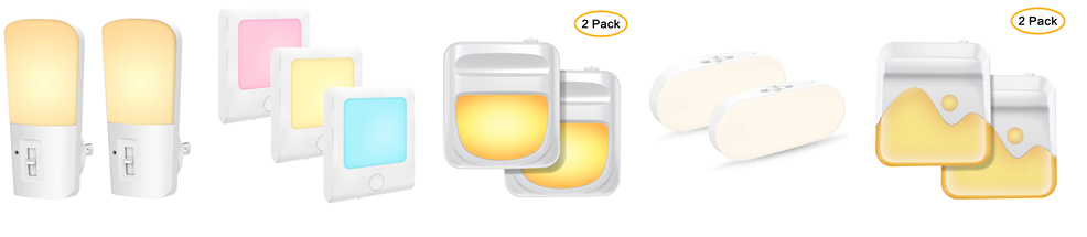 Plug in LED Night Lights - Night Lighting Lamp, Automatical Dusk to Dawn Photocell Sensor