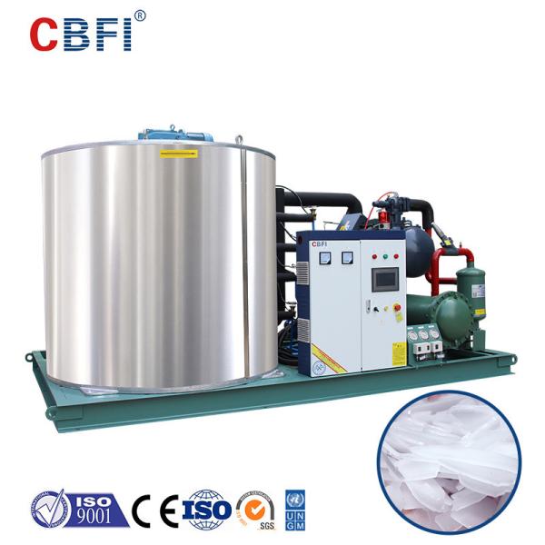 Customized 15 Tons Integrated Flake Ice Machine Flake Ice Plant For Ports