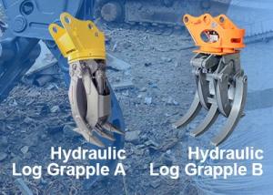 Quality 1.2m Ergonomic Excavator Hydraulic Rock Grab 100Kg Weight wholesale