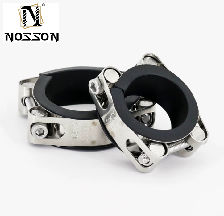 Heavy Duty Clamp Metric GB Standard T-Bolt Hose Clamp Adjustable Single Stainless Steel 304 for Mining Measurement System