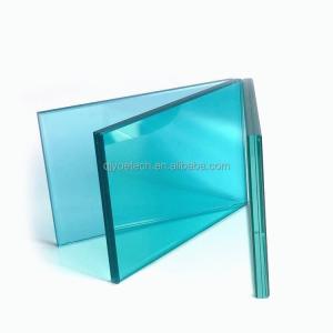 Quality Cutting and Edging Ocean Blue Tempered Glass for Building Construction Kitchen Staircase wholesale