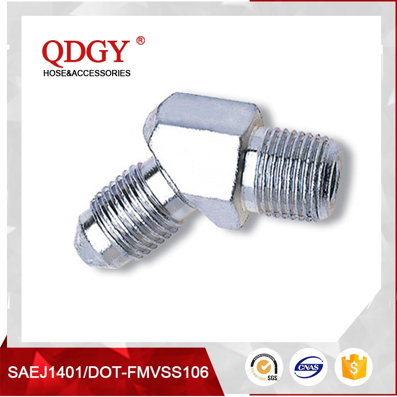 qdgy -3 AND -4 AN SAE Brake Adapter Fittings 1/8 NPT PIPE MALE 45 DEGREE