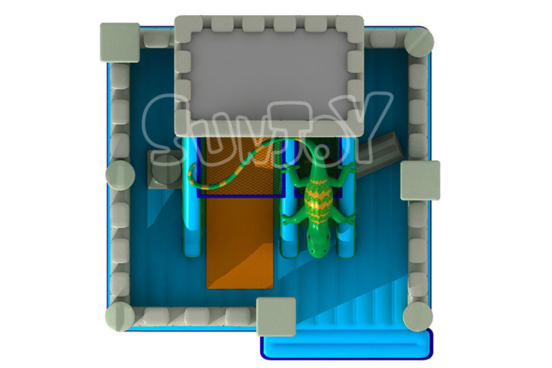Quadruple Stitches 0.55mm Plato Inflatable Bouncy Castle