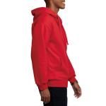 Customized Fashionable Cotton Polyester Red Full Zipper Mens Hoodies Jackets