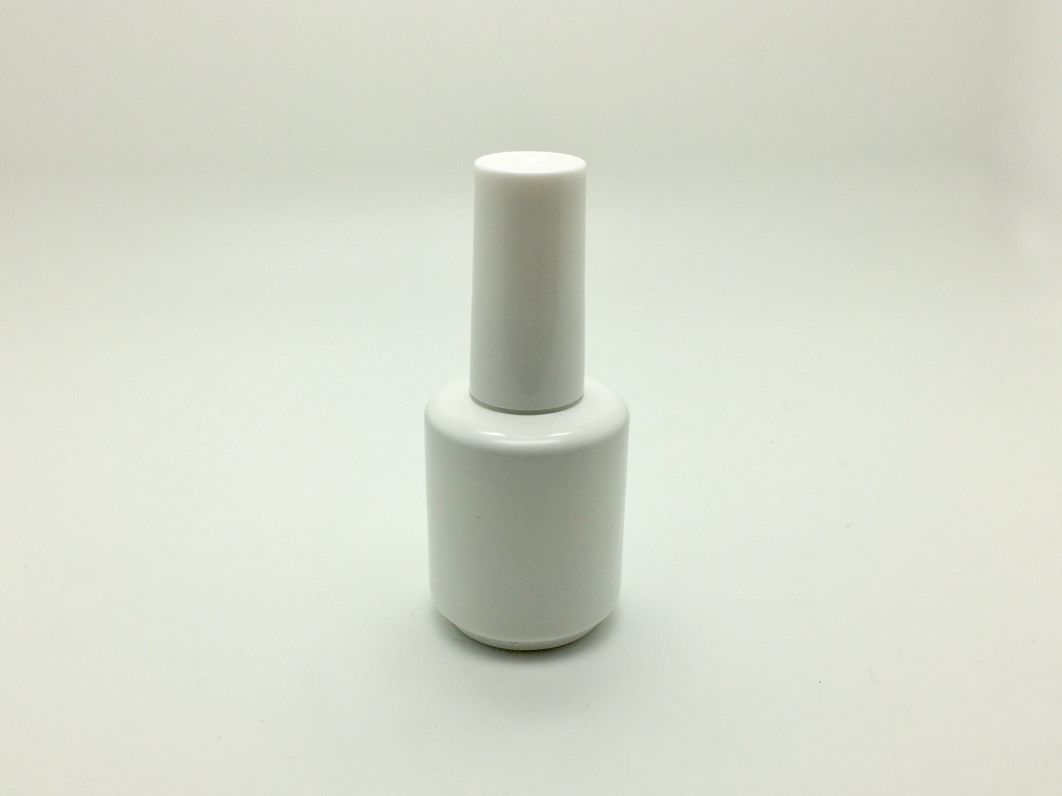 white powder coating gel polish bottle thick tough coating 18ml round gel polish bottle nail polish packaging LESS MOQ