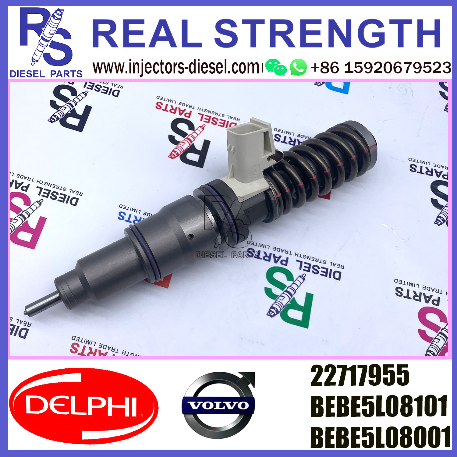 DELPHI 4pin injector 22717955 Diesel pump Injector V-O-L-V 22717955 22052772 BEBE5L08001 E3.5 for V-O-L-V MD16 EURO 6