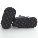 Free sample PU Leather fashion gold 0-2 years anti-slip baby boots