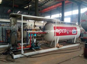 Quality 5 cbm 2.5 Ton LPG Storage and Cooking Cylinder Refilling Tanker Plant 5,000 Liter LPG Skid Station wholesale