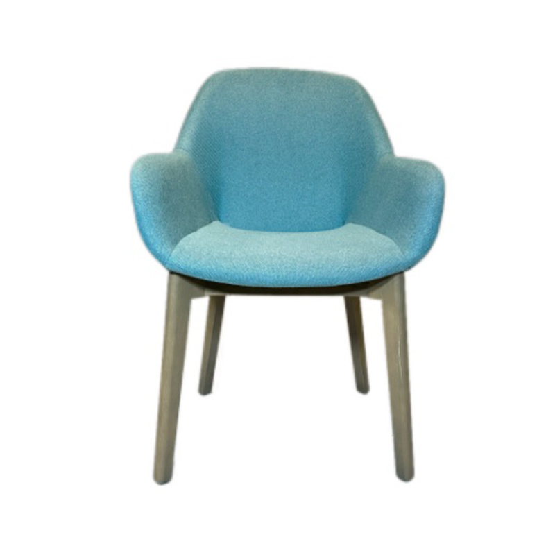 Hotel Furniture Wholesale Northern Europe Fabric Solid Wood Dining Room Chair Customized