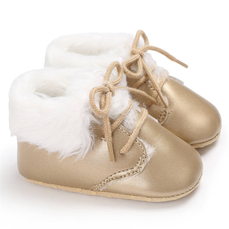 Hot sale PU Leather upper warm 0-18 months Moccasins boots baby boots leather