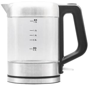Quality 360 Degree Rotational Base Clear Glass Electric Kettle 304 Stainless Steel Parts wholesale