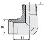 High Pressure 90-Degree Elbow 1CT9 Hydraulic Tube Fittings with Long Working
