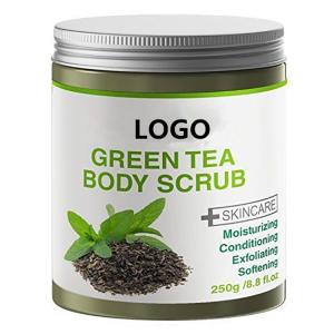 Quality Whitening Smooth Green Tea Body Scrub Blackhead Remover / Whitehead Exfoliating wholesale