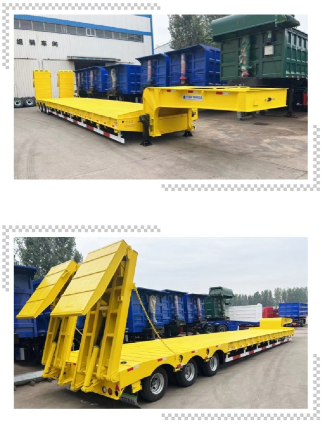 TITAN 3 Axle Low Bed Semi Trailer for Sale Price