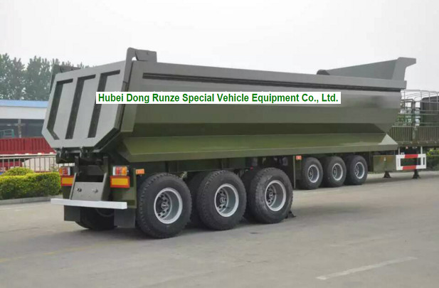 3 Axle U Shape Dump Semi Trailer Tipper Semi Trailer 30 ton U Type Hydraulic 24 CBM