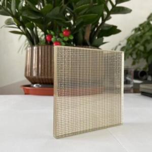 Quality 6500x3300mm Laminated Wired Glass 2mm Mesh Laminated Glass wholesale