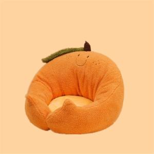 Quality Cute Orange Short Plush Calming Dog Bed Anxiety Reducing Zoopollo wholesale
