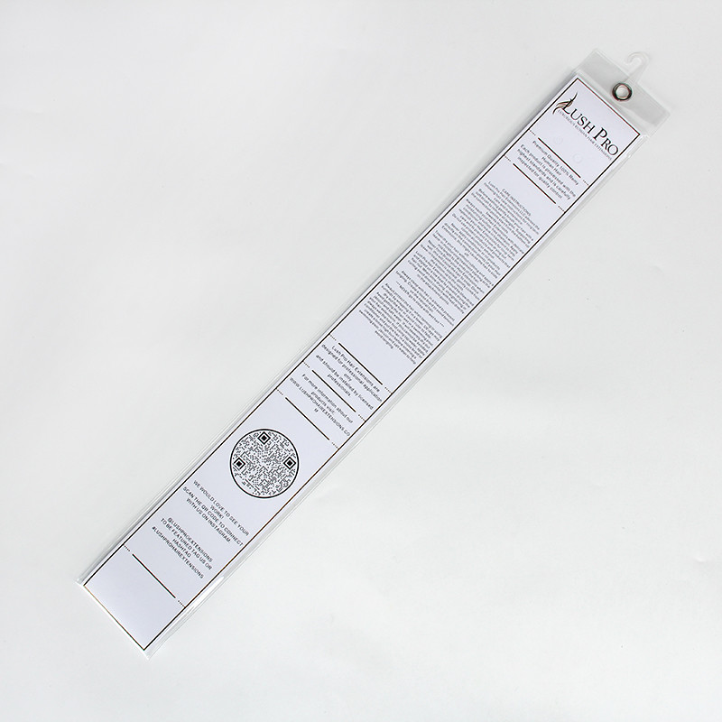 Custom Clear PVC Plastic hair extensions bags packaging With Snap Fastener