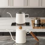 Coffee Making with Stainless Steel Gooseneck Coffee Maker and Long Mouth Drip